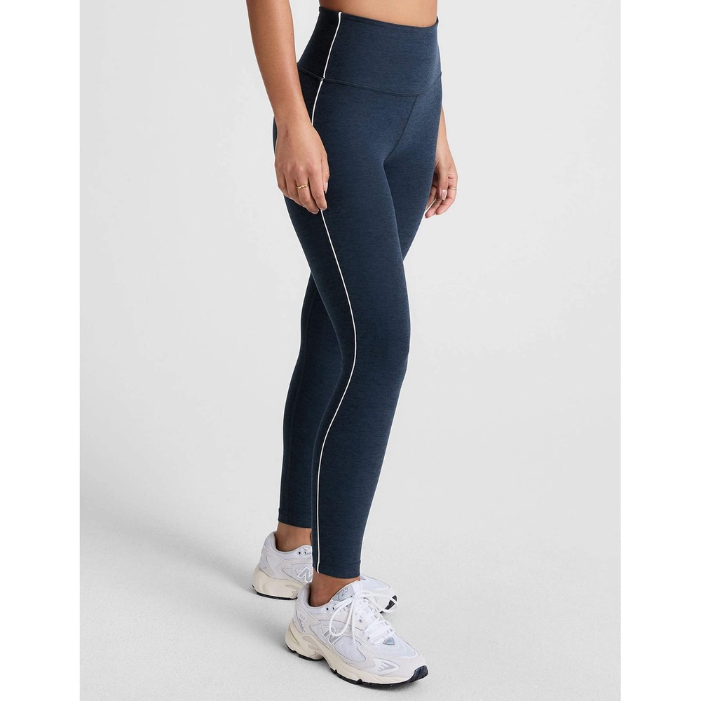 Beyond Yoga Spacedye Ready Midi Legging Womens Small Navy Blue High Waisted